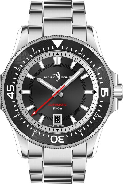 Military Diver Black White - Marc and Sons Modello: MSD-051-09