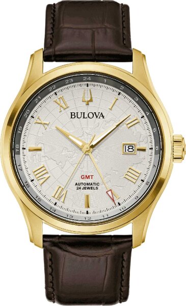 Orologio da uomo, datario, cinturino in pelle - Bulova Modello: 97B210