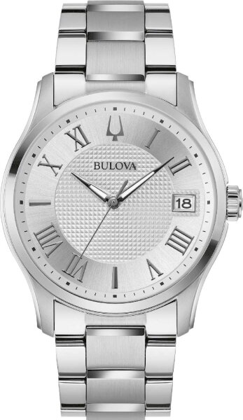 Orologio da uomo, datario, acciaio inox - Bulova Modello: 96B391