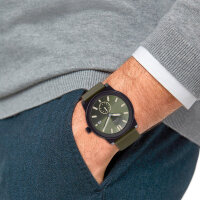 Orologio da uomo con cinturino in pelle verde - s.Oliver Modello: 2035442