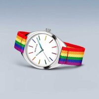 Orologio da donna/uomo con cinturino in tessuto colorato...