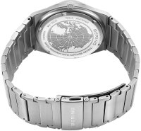 Orologio da uomo blu, quadrante rigato con lancette e indici luminosi e datario, protetto da vetro zaffiro - Bering Modello: 19742-708