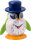 Sveglia per Bambini, Pinguino con Cappello, Blu, Altezza 11 cm - JVD Model: SR52.6