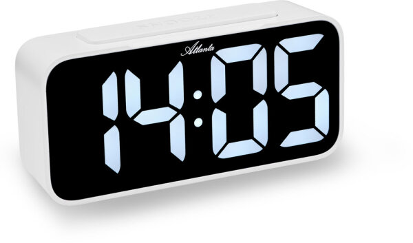 Sveglia Digitale con Alimentazione di Rete Bianca - Atlanta Model: 2604/0