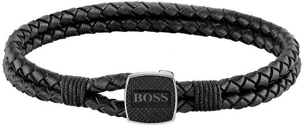 Boss Jewelry 1580047M Bracciale in Pelle - nero