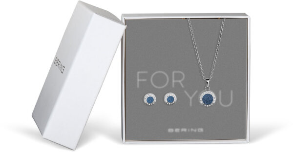 Set ForYou Collana con Ciondolo e Orecchini - Bering Jewelry Model: 427-707-Blue