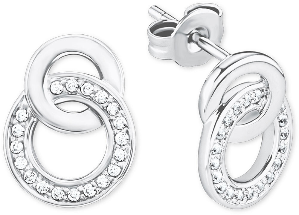 s.Oliver Orecchini a cerchio in argento sterling 925, 1,2 cm, oro, in confezione regalo, 2034238, onesize, Argento, Senza gemme