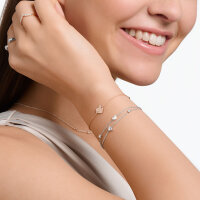 Bracciale a Due Fili con Cuori - 925 Argento Sterling
