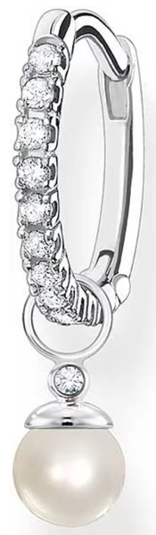 Orecchino Singolo con Pietre e Ciondolo a Perla