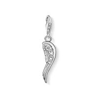 Charm a Forma di Ali dAngelo con Pietre - 925 Argento...