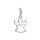 Charm a Forma di Angelo Custode - 925 Argento Sterling