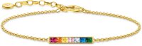 Bracciale con Pietre Colorate - 750 Oro Giallo Placcato