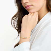 Bracciale con Pietre Colorate - 750 Oro Giallo Placcato