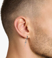 Cerchi con Ciondoli a Serpente e Spada - 925 Argento Sterling Ossidato