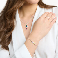 Bracciale con Pietre Colorate - 925 Argento Sterling