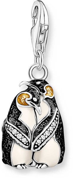 Charm a Forma di Pinguini in 3D - 925 Argento Sterling