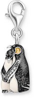 Charm a Forma di Pinguini in 3D - 925 Argento Sterling