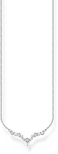 Collana Cristalli di Ghiaccio con Pietre Bianche - 925 Argento Sterling