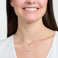 Collana Cristalli di Ghiaccio con Pietre Bianche - 925 Argento Sterling