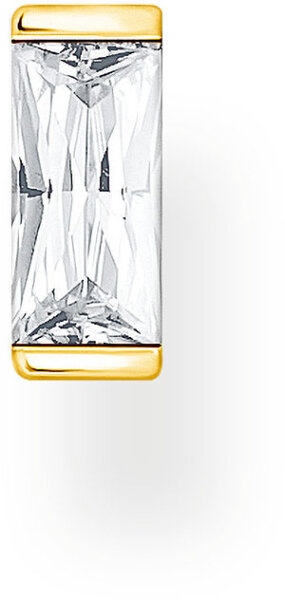 Orecchino Singolo con Pietre - 750 Oro Giallo Placcato