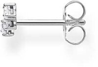 Orecchino Singolo con Pietre Bianche - 925 Argento Sterling