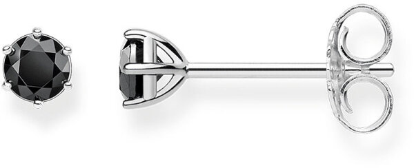 Orecchini con Pietra Nera - 925 Argento Sterling