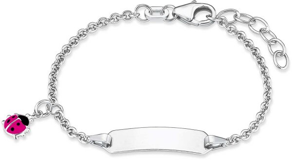 Prinzessin Lillifee 2034221 Bracciale con placca d’identità e pendente a coccinella