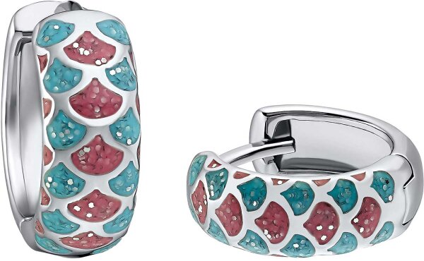 Prinzessin Lillifee 2031158 Orecchini a cerchio smaltati rosa e azzurro chiaro