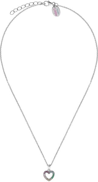 Prinzessin Lillifee 2031167 Collana con pendente a cuore e pietre