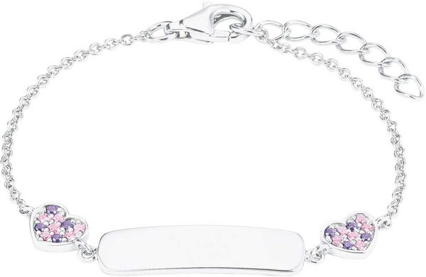 Prinzessin Lillifee 2027208 Bracciale con placca d’identità e pendenti a cuore