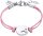 Prinzessin Lillifee 2034000 Bracciale in tessuto con cuori in acciaio inossidabile