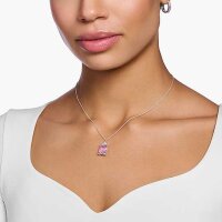 Collana con pietra rosa - 925 Argento Sterling