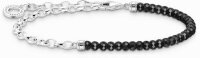 Bracciale charm con perline e maglie - 925 Argento Sterling