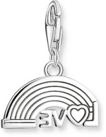 Charm pendente arcobaleno 3D colorato - 925 Argento Sterling