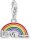 Charm pendente arcobaleno 3D colorato - 925 Argento Sterling