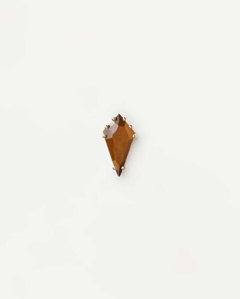 Orecchino singolo Akiro con pietra preziosa - Placcatura in oro 18K