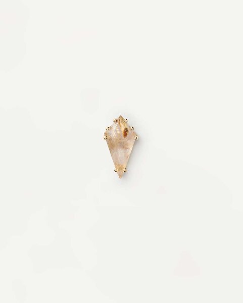 Orecchino singolo Akiro con pietra preziosa - Placcatura in oro 18K