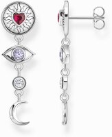 Orecchini pendenti lunghi con talismani cosmici in 3D -...