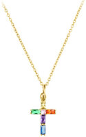 Collana con pendente croce colorata - s.Oliver Jewelry...