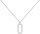 Collana Abi con pendente quadrato e pietre - 925 Argento Sterling