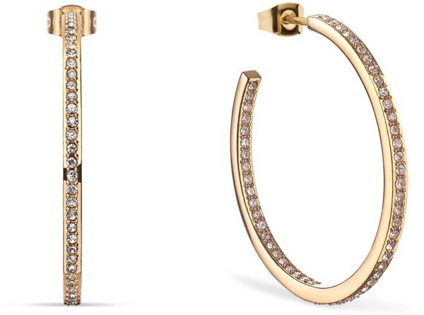 Orecchini a cerchio in acciaio inossidabile con pietre - Bering Jewelry Modello: 731-27-05