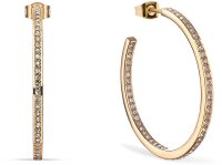 Orecchini a cerchio in acciaio inossidabile con pietre -...