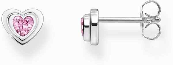 Orecchini a perno a cuore con pietra rosa - Thomas Sabo Modello: H2271-643-9