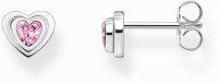 Orecchini a perno a cuore con pietra rosa - Thomas Sabo...
