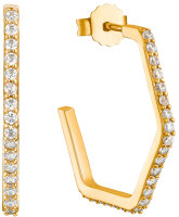 Orecchini a cerchio quadrati con pietre - s.Oliver Jewelry Modello: 2031445