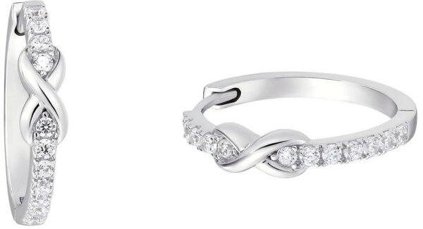 Orecchini a cerchio con pietre e simbolo infinito - s.Oliver Jewelry Modello: 2034966