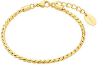 Bracciale a maglia cubana in acciaio IP oro - s.Oliver...