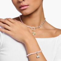 Bracciale con charm e perline di quarzo rosa - Thomas Sabo Modello: A2097-034-9