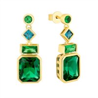 Orecchini pendenti con ciondoli di forme diverse -...