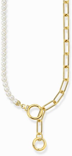 Collana in catena e perle con due chiusure - Thomas Sabo Modello: KE2193-445-14